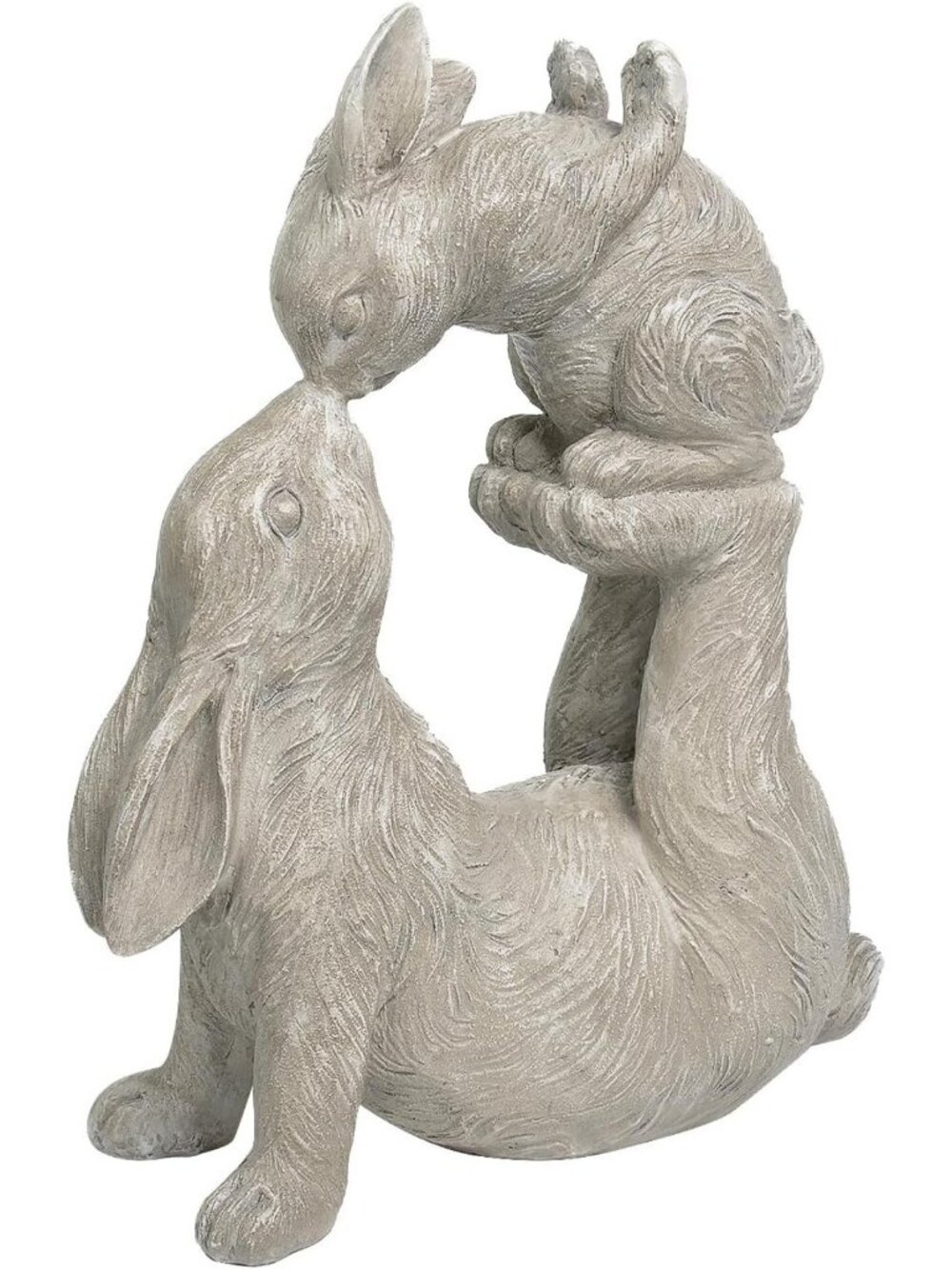 Charming Kissing Bunny Garden Statue - Outdoor Rabbit Décor, Collectible